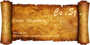 Cser Szandra névjegykártya